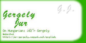 gergely jur business card